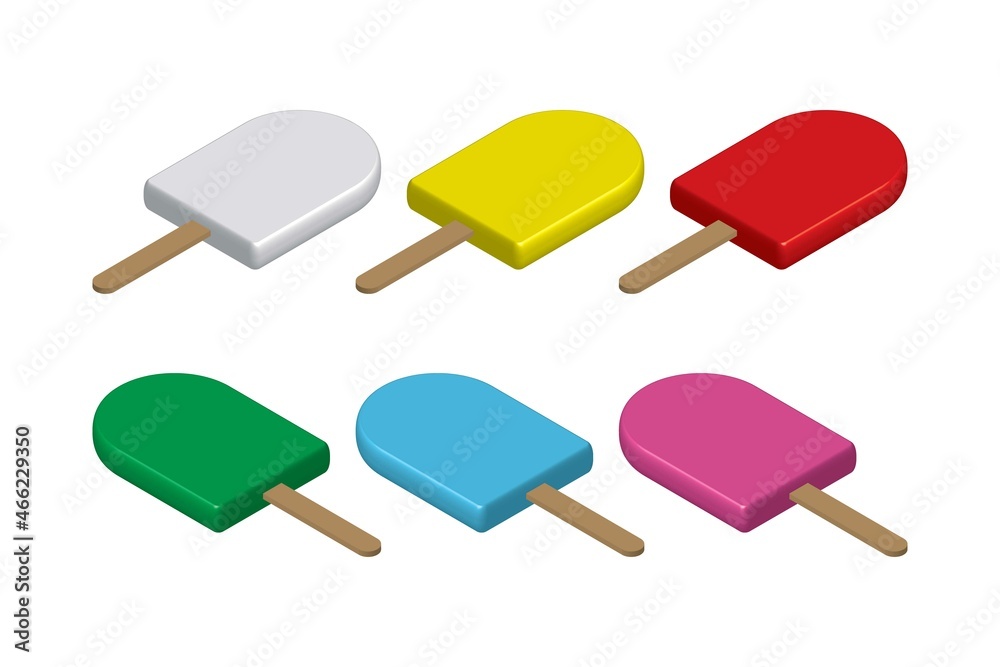 Ice cream set with six color variants. very suitable for icon, symbol, company, business, etc Ice cream set with six color variants. very suitable for icon, symbol, company, business, etc