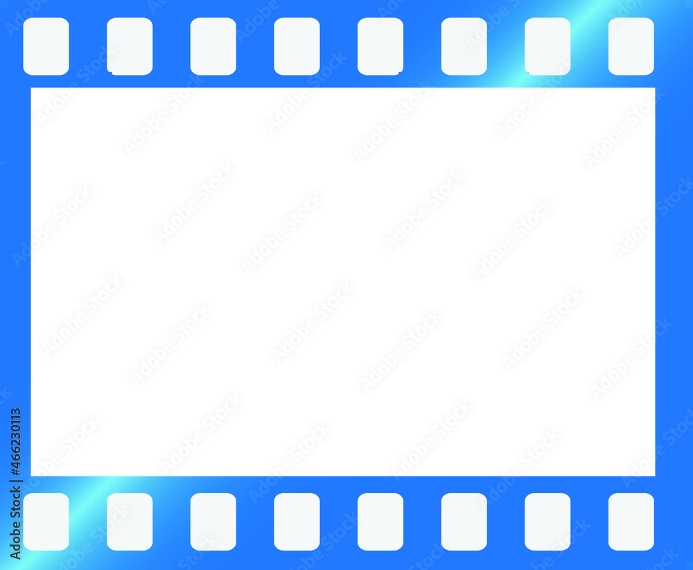 Film strip line icon blue simple design
