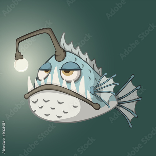 cartoon angler fish character photo