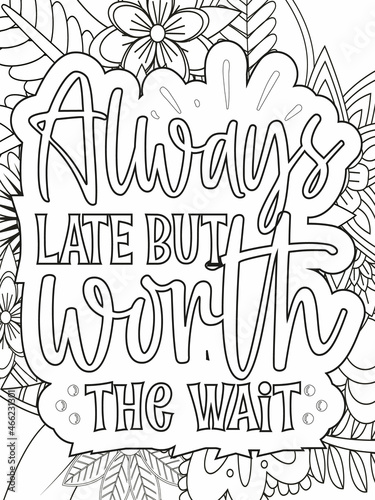 I use cookies to improve my performance. Funny cookie quote and doodles. Hand-drawn lettering and illustration for coloring book.