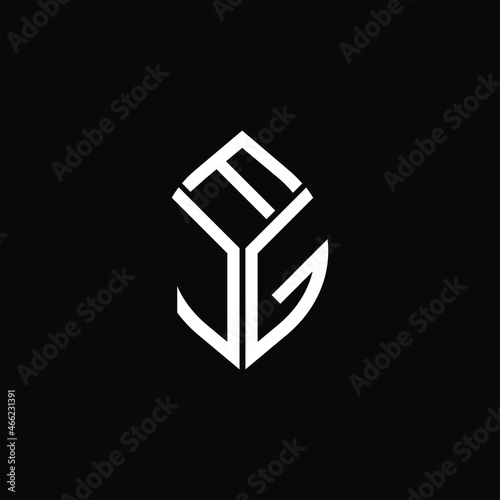 FJG letter logo creative design. FJG unique design
 photo