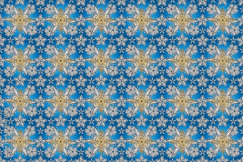 seamless pano pattern on colorful backround with golden elements