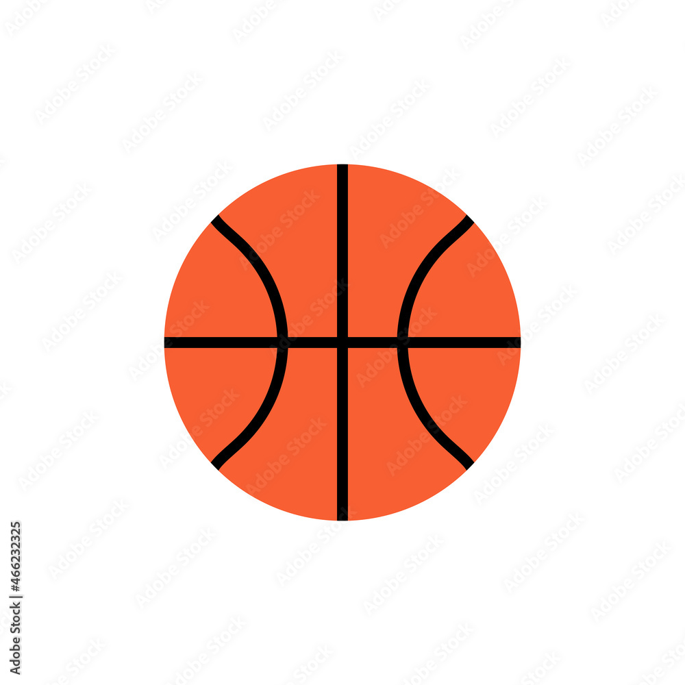 Basketball. Basketball icon. Flat image on a white background. Isolated raster illustration. Basketball. Basketball icon. Flat image on a white background. Isolated raster illustration.