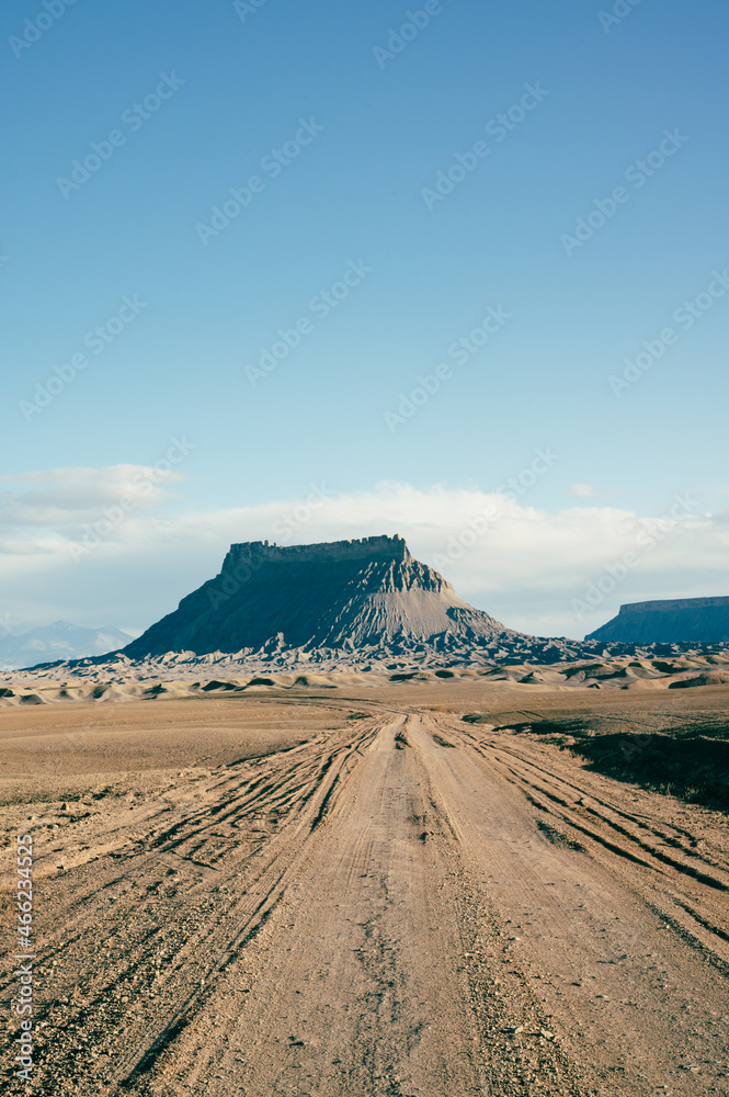 Off-roading playground at Factory Butte, Utah
