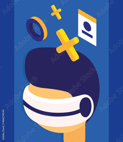 gamer with vr glasses