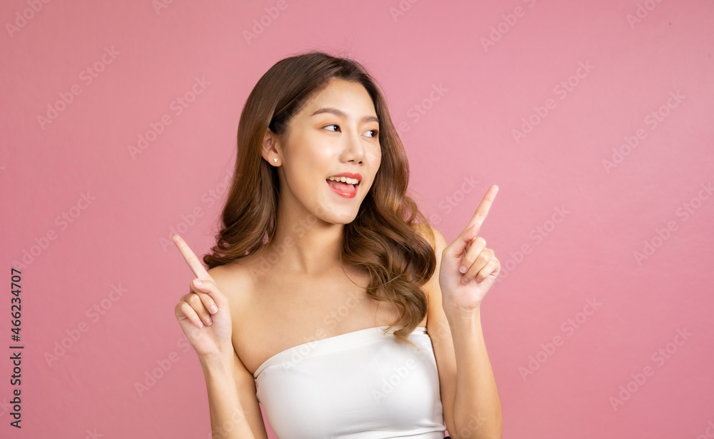 Beautiful Young Asian Woman short hair with Clean Fresh Skin. Face care, Facial treatment, Cosmetology, beauty and healthy skin and cosmetic ideas concept. Beautiful Young Asian Woman short hair with Clean Fresh Skin. Face care, Facial treatment, Cosmetology, beauty and healthy skin and cosmetic ideas concept.