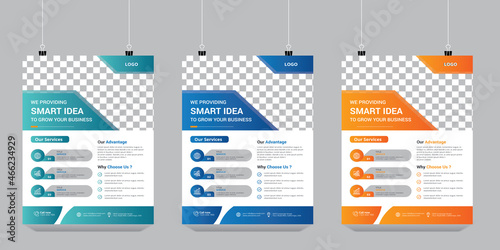 Corporate Business flyer template vector design, Flyer Template Geometric shape used for business poster layout