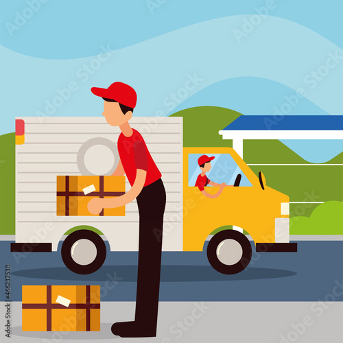 delivery employees with boxes