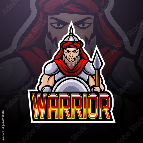 Arabian warrior esport logo mascot design