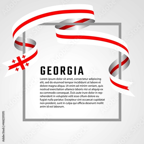 ribbon shape georgia flag background template