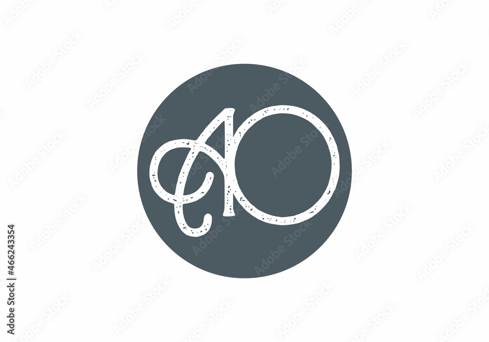 Good shape of AO initial letter Good shape of AO initial letter