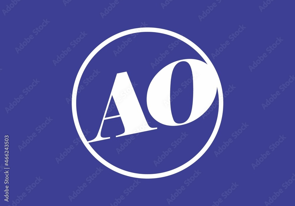Good shape of AO initial letter Good shape of AO initial letter
