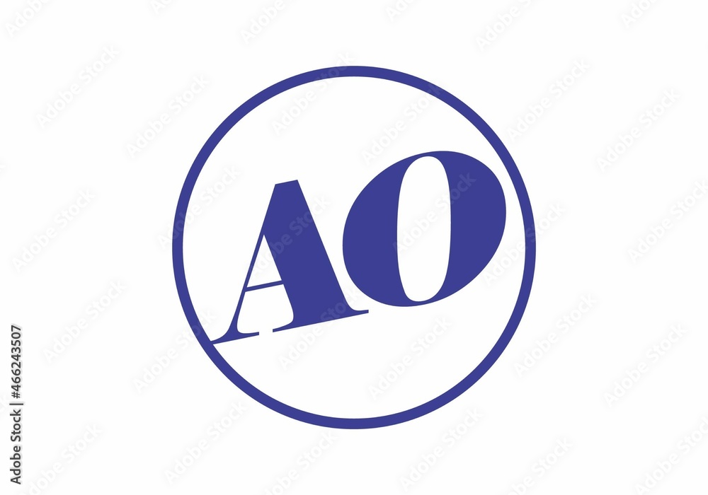 Good shape of AO initial letter Good shape of AO initial letter