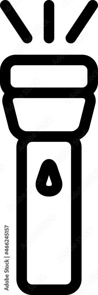 flashlight line art icon vector flashlight line art icon vector
