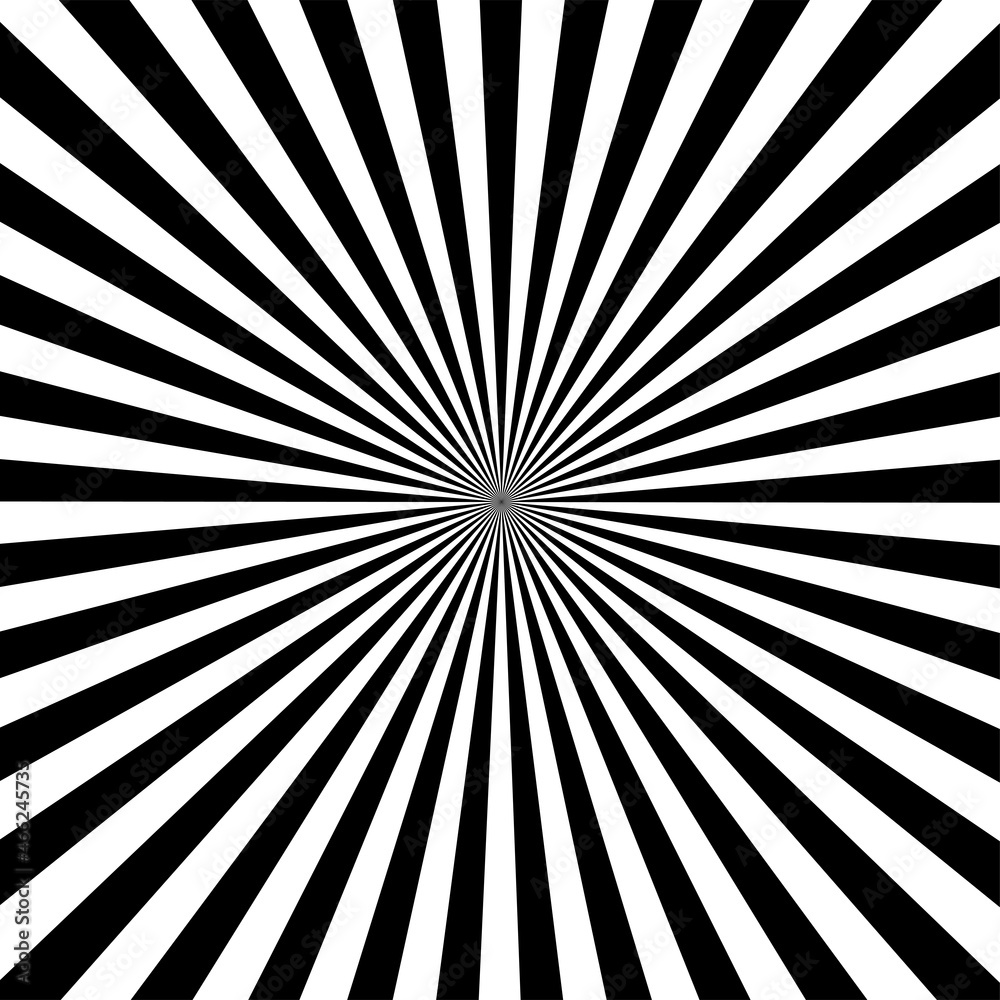 Obraz premium black and white sunburst comic background