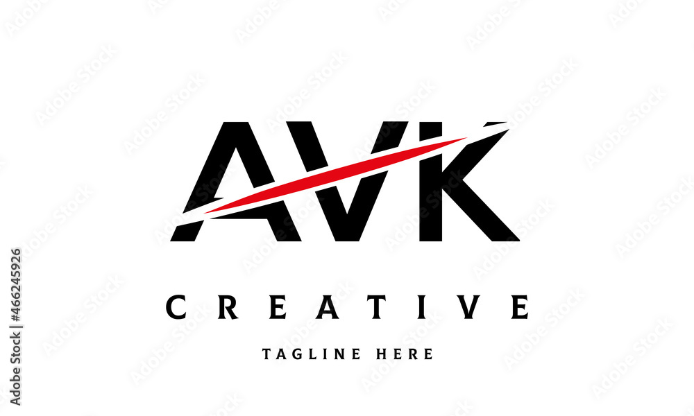 Obraz premium AVK creative cut three latter logo