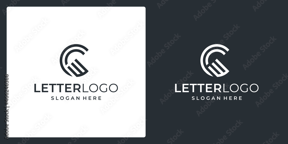 Alphabet letters Initial Monogram logo CW, WC, C and W. Premium vector Alphabet letters Initial Monogram logo CW, WC, C and W. Premium vector