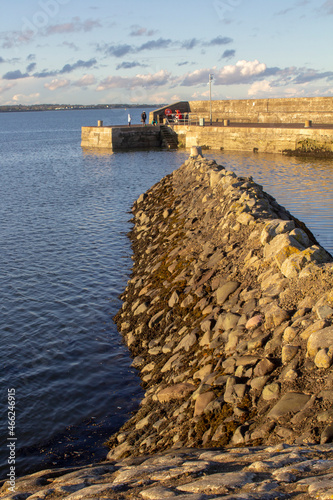 The scenic pier and harbour at the remote village of Ballyhalber on the Ards Peninsula, Ireland photo