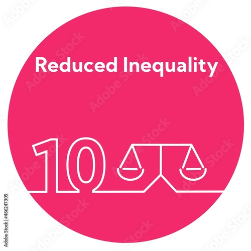 SDGs 10.Reduced Inequality -人や国の不平等をなくそう-	　シンプルアイコン素材
