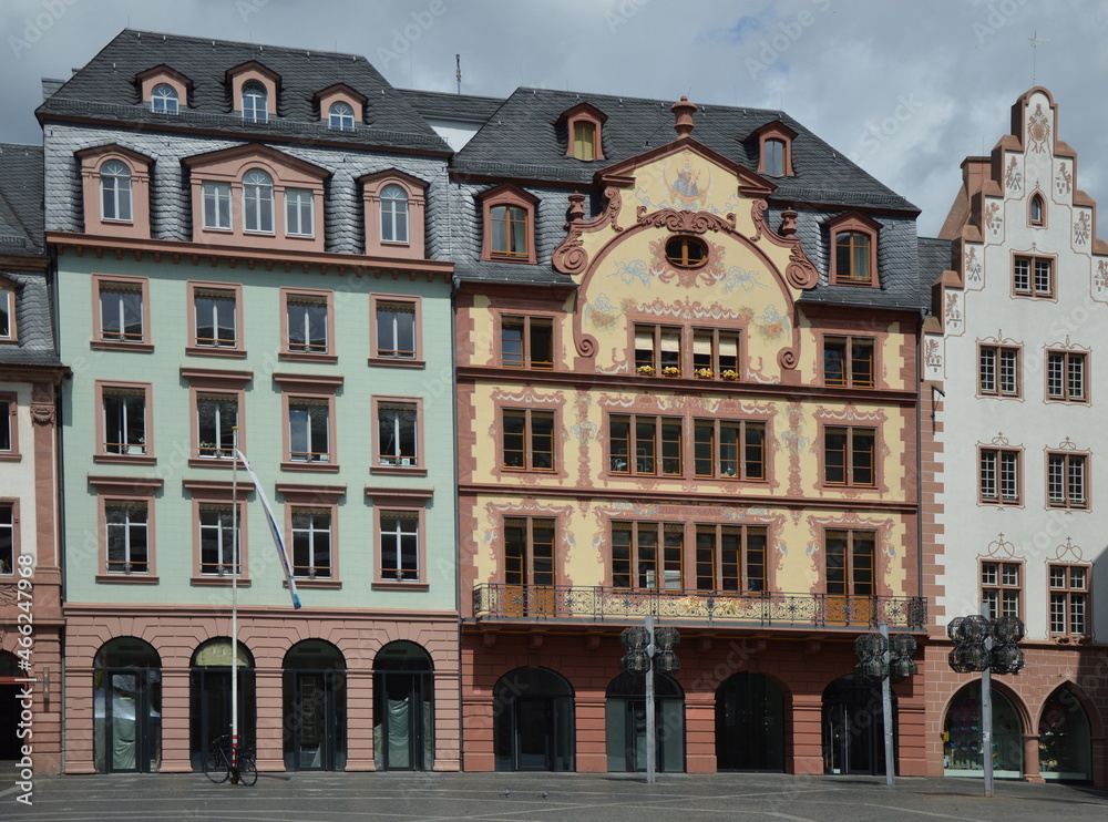 Historische Bauwerke in der Altstadt von Mainz, Hauptstadt von Rheinland - Pfalz