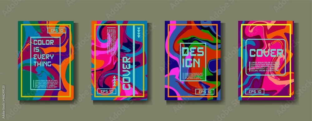 Mixture of acrylic paints. Liquid marble texture. Fluid art. Applicable for design cover, presentation, invitation, flyer, annual report, poster, desing packaging. Modern artwork - EPS10 Vector