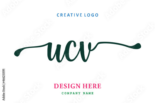 UCV lettering logo is simple, easy to understand and authoritative photo