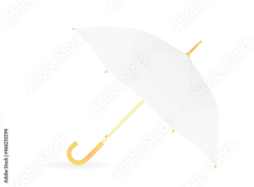 Classic white umbrella. vector illustration