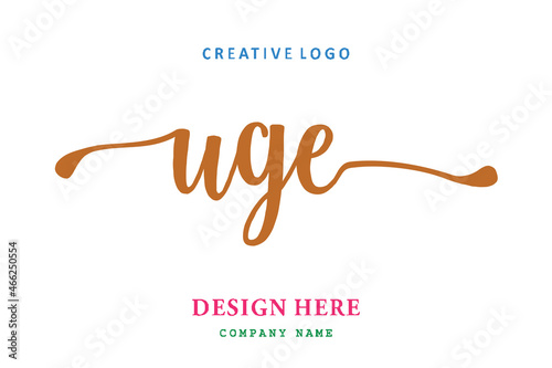 UGE lettering logo is simple, easy to understand and authoritative photo