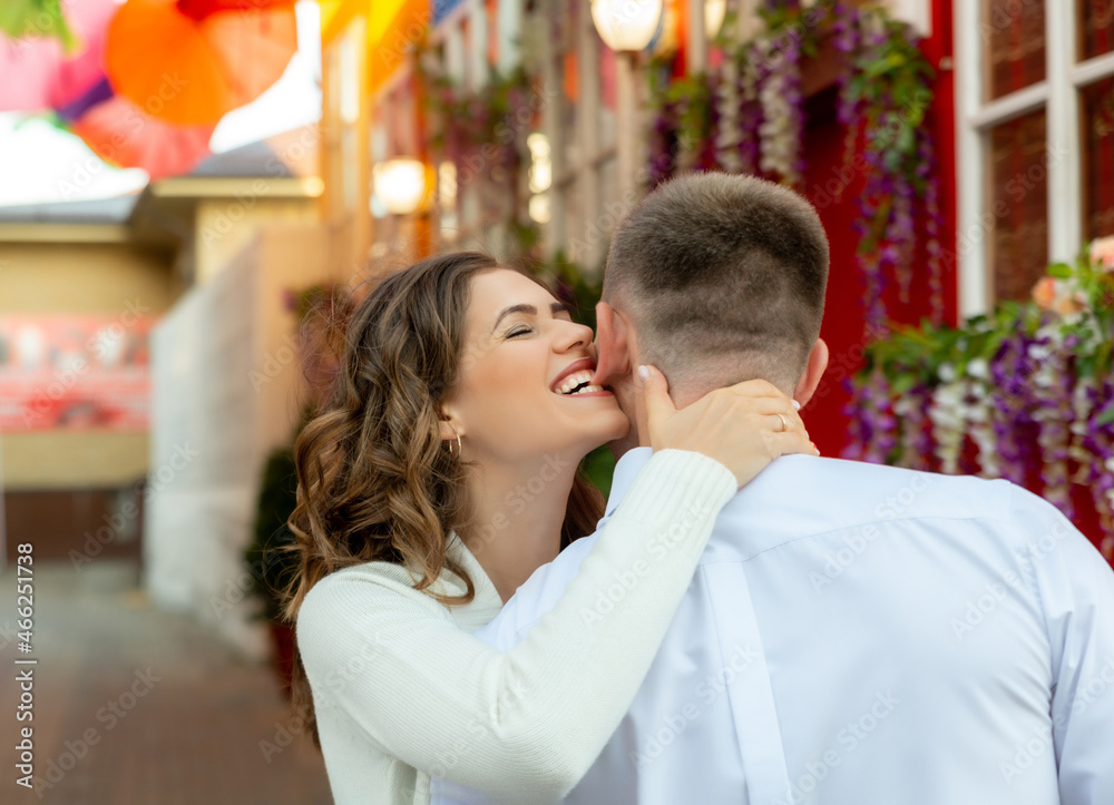Spring girl, portrait,girl in a blooming garden,smile,kiss,couple in love, love, tenderness Spring girl, portrait,girl in a blooming garden,smile,kiss,couple in love, love, tenderness