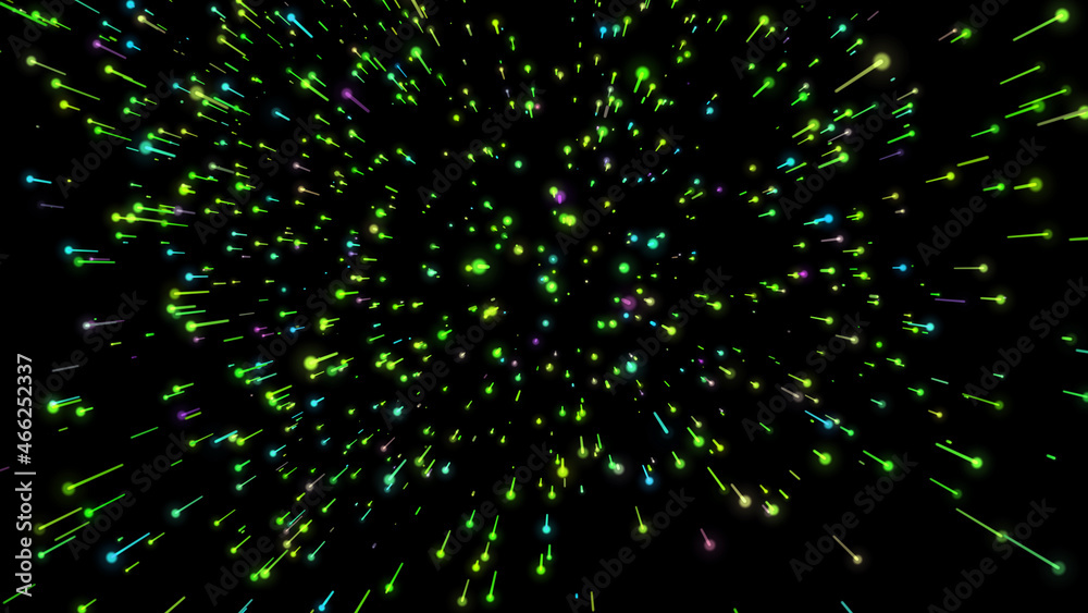 Fototapeta premium falling stars. space background with small particles