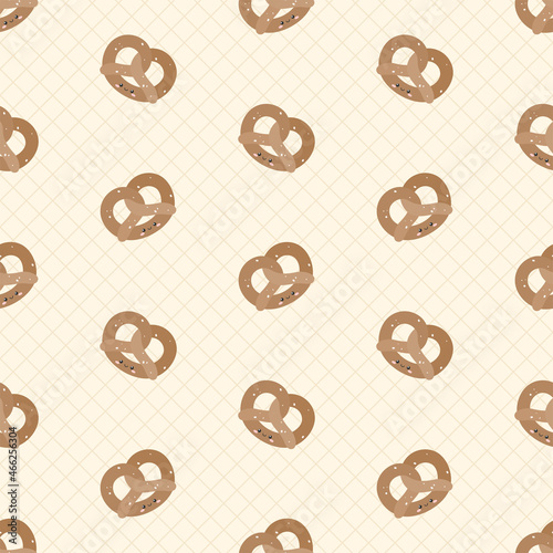 cute pretzels seemless pattern