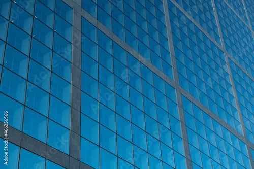 Image of the windows office building in La Defense area; Paris; France