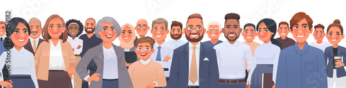Diverse multiracial and multicultural group of people. Men and women of different ages and races