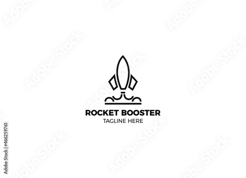 Booster Logo, Rocket advance logo designs template.