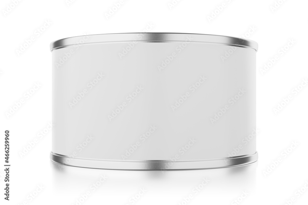 Tin can isolated on white background. 3D rendering. Tin can isolated on white background. 3D rendering.
