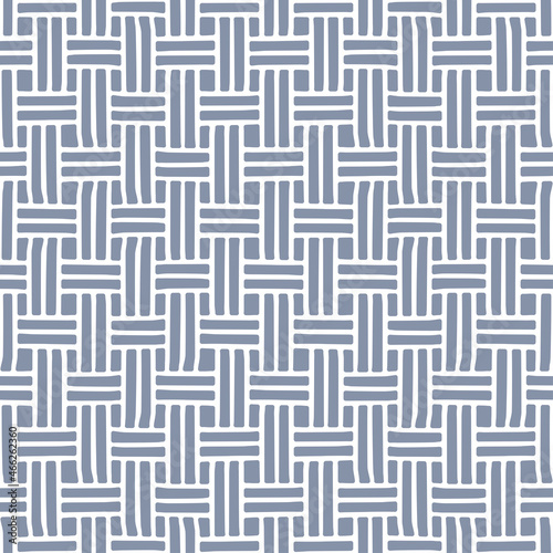 Seamless blue woven pattern vector