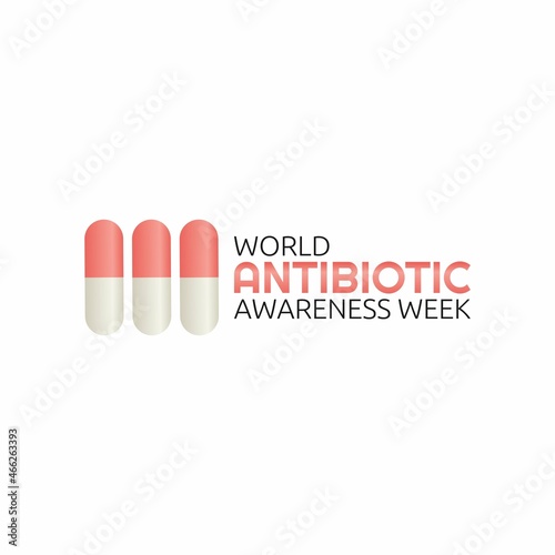 vector graphic of world antibiotic awareness week good for world antibiotic awareness week celebration. flat design. flyer design.flat illustration.