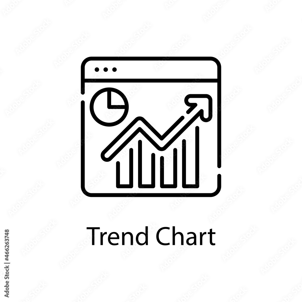Trend chart vector outline Icon Design illustration. Web Analytics Symbol on White background EPS 10 File Trend chart vector outline Icon Design illustration. Web Analytics Symbol on White background EPS 10 File