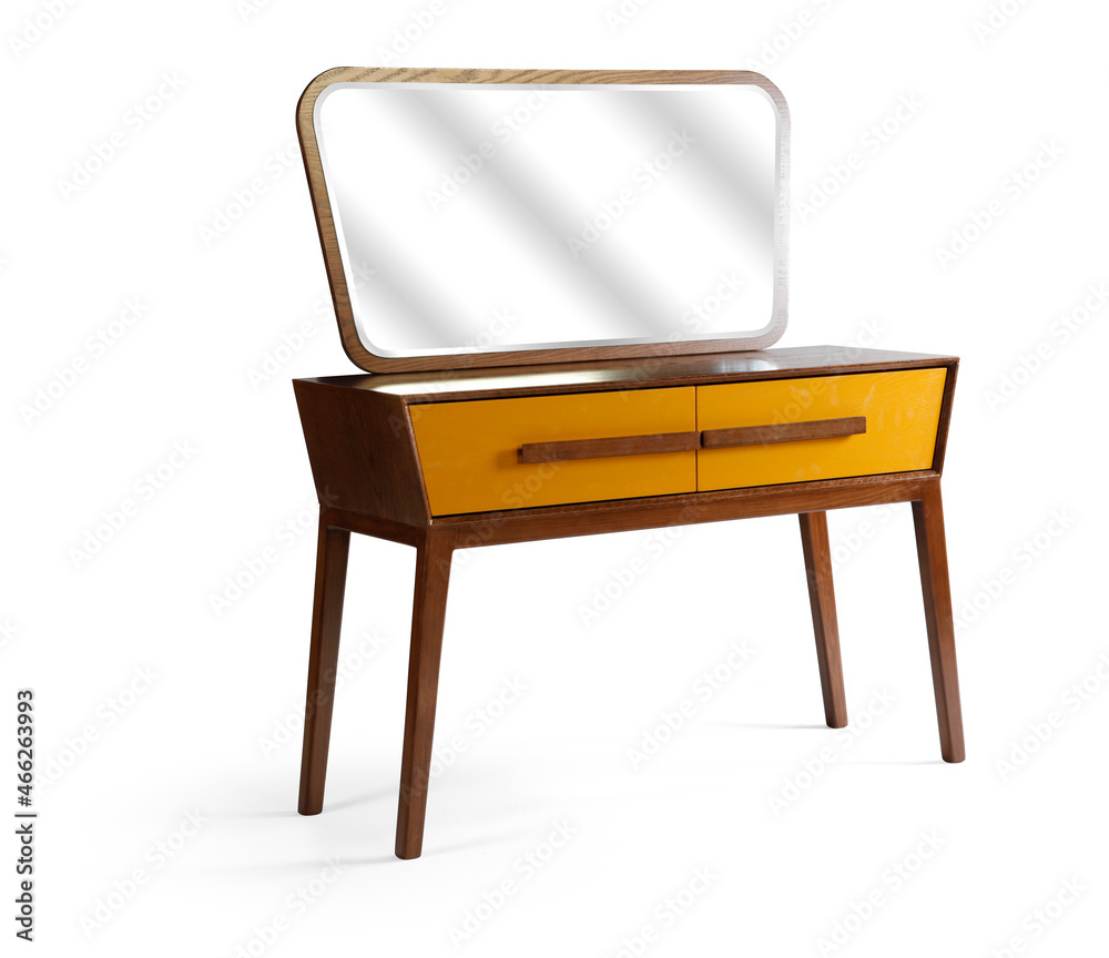 Bed dressing table isolated on white background Bed dressing table isolated on white background