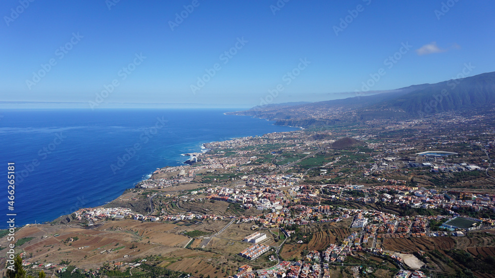 Panoramic view of the North coast of Tenerife, Canary Islands, Spain