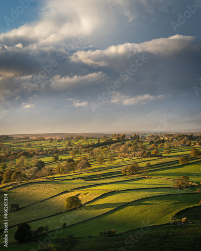 English Countryside in Autumn at Dusk