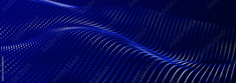 Technology background. Honeycomb concept. Big data. Hexagonal space with connected dots and lines. 3d Technology background. Honeycomb concept. Big data. Hexagonal space with connected dots and lines. 3d
