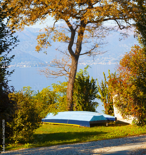 panoramic autumn view of Lake Maggiore, an ideal holiday location in any season