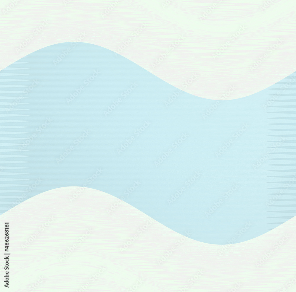 Blue and white paper background with copy space, template design, backdrop with waves, textured surface