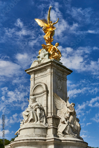 The Victoria Memorial at Buckingham Palace, London.