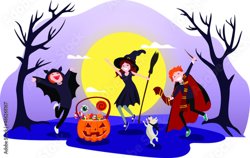 halloween party background with pumpkin