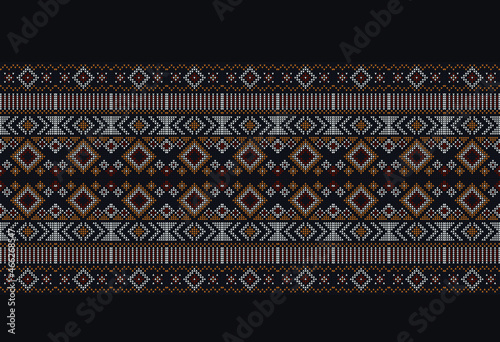 Fabric Knit Pattern Seamless. Modern vector illustration with a different design. for Design clothes, sweaters, bags, etc.