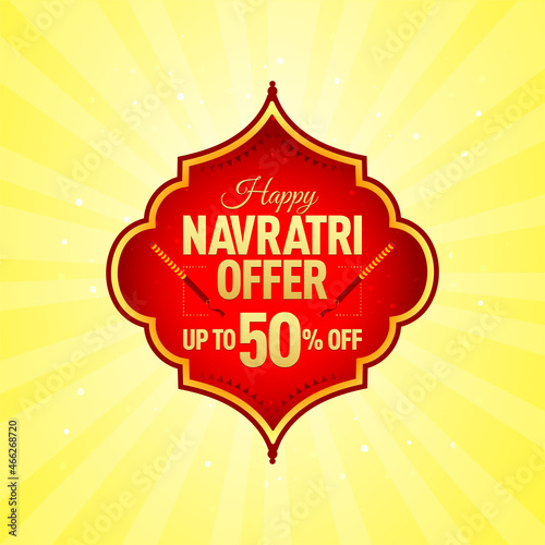 Navratri Festival Offer, Template, Banner, Logo Design, Icon, Poster, Unit, Label, Web Header, Vector, illustration, Tag, Diwali Celebration background, Sign, Symbol, 50%off, Modern logo.