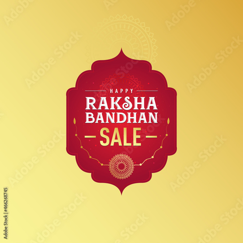 Happy Raksha Bandhan Sale Creative Illustration, Sale Banner, Poster, Offer Tag, Sticker, Logo Design, Rakhi, Symbol, Sign, Traditional Unit, Indian festival of Raksha Bandhan celebration.