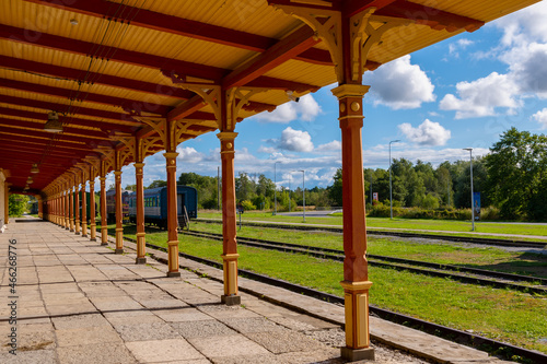 Eisenbahn Museum in Estland Haapsalu mit historischen Zügen aus der Zarenzeit und Sowjetunion